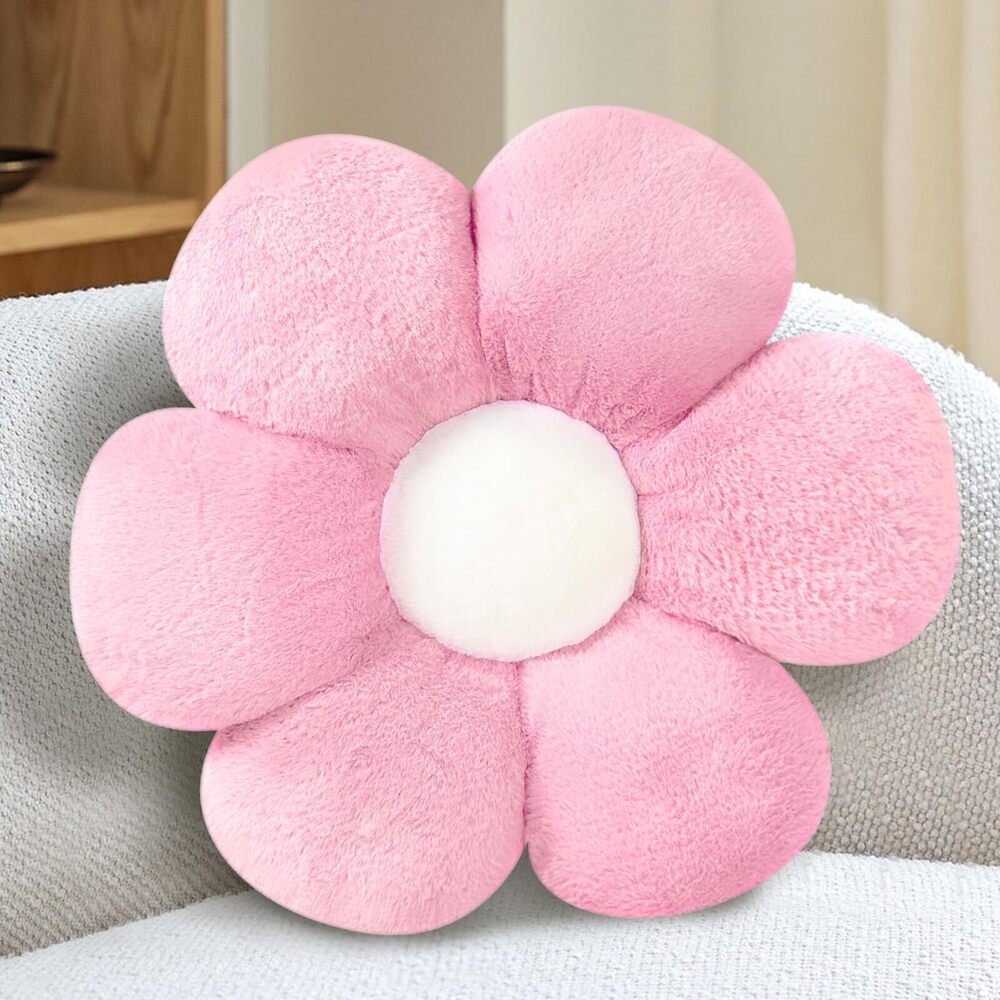 3236 Pink Flower Pillow - Daisy Pillows Decorative Throw Pillows, 21.6In